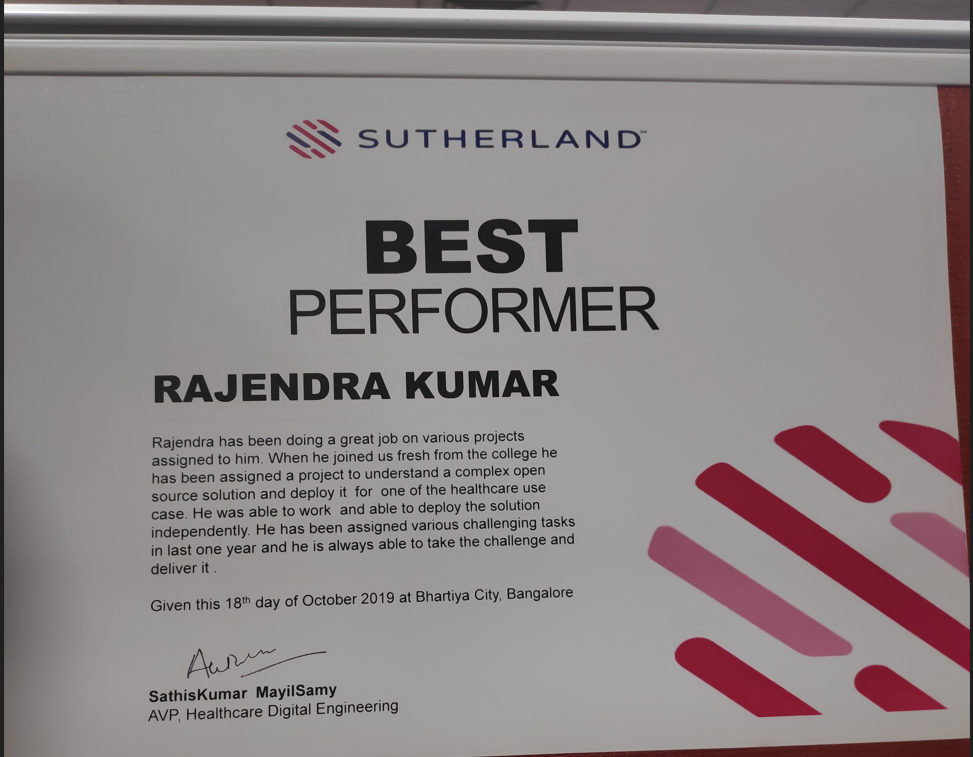 Sutherland Professional Experience